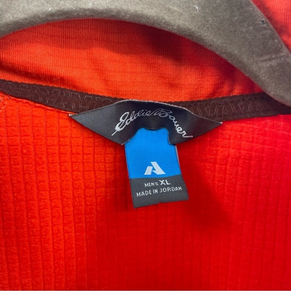 Eddie Bauer high route grid fleece Sz XL bright orange free heat ascent - Picture 4 of 9